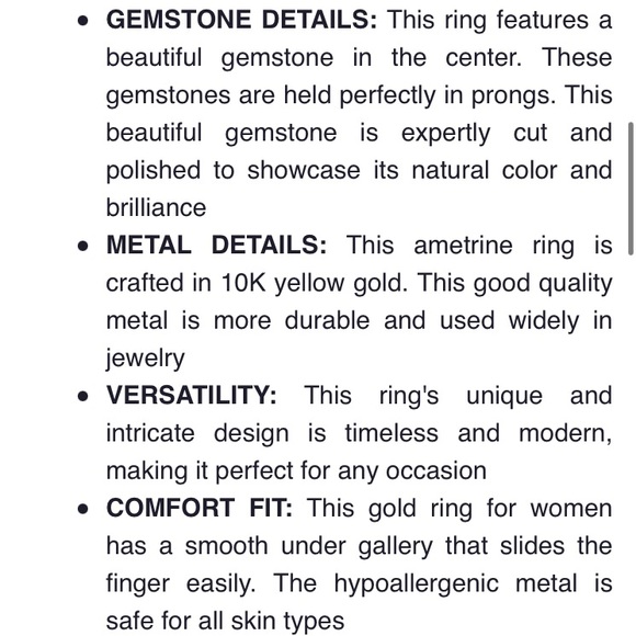 COPY - Ametrine 10K Yellow Gold, Moissanite Ring 4.80 Grams 10.60 ctw - Picture 11 of 11